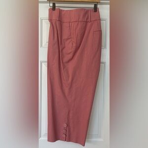 Lane Bryant Peach Linen Blend Crop Pants